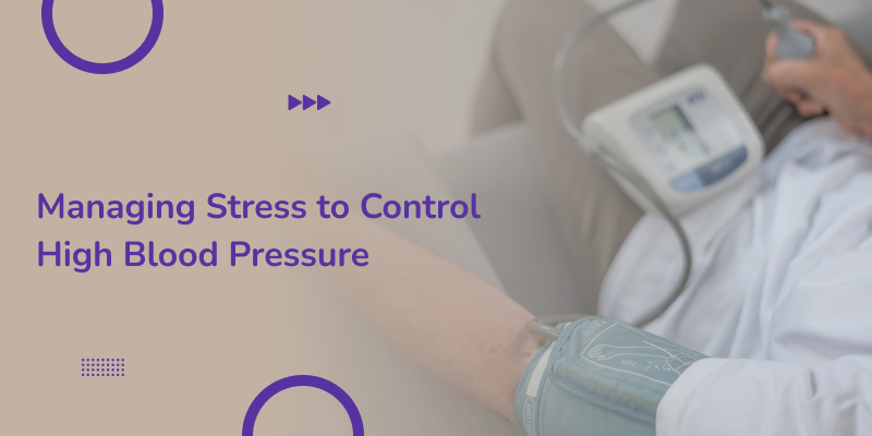 Close-up image of a man monitoring his blood pressure.