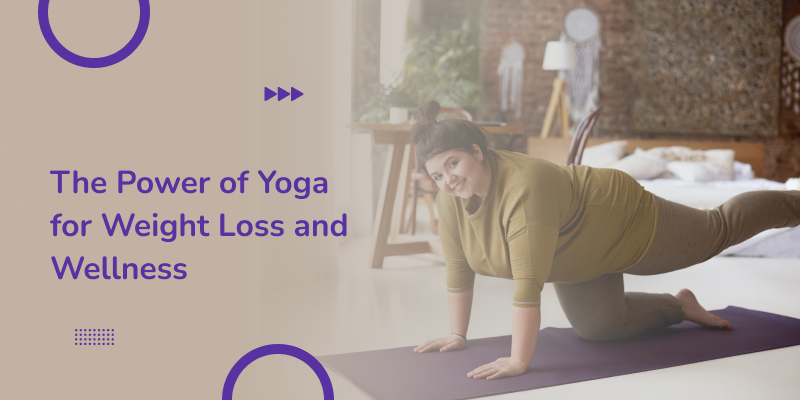 A young woman is doing yoga exercises for weight loss.