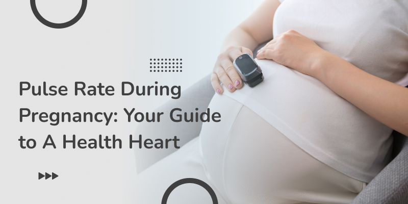 A pregnant woman monitors her pulse rate, an essential measure for maintaining a healthy and safe pregnancy.