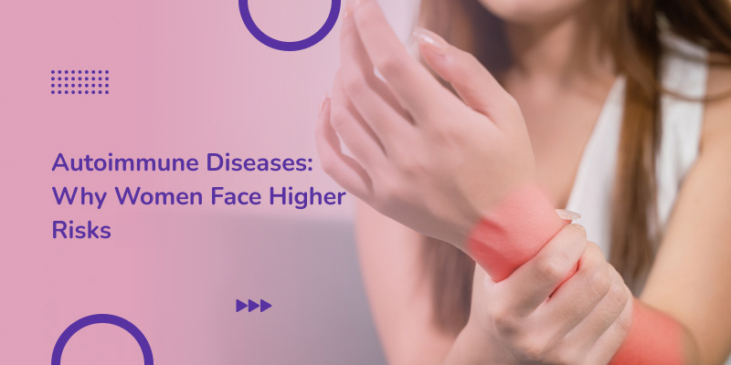 A woman experiencing wrist pain due to an autoimmune disease.