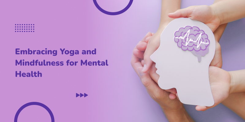 An adult and child&rsquo;s hands gently protecting a brain, symbolizing mental health care through yoga and mindfulness.