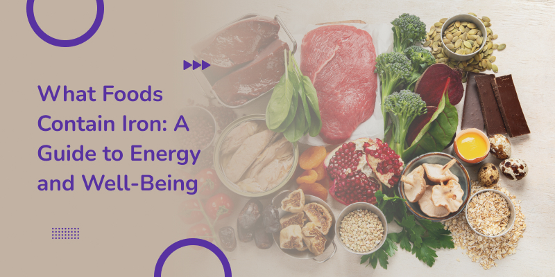 Iron-rich foods displayed.